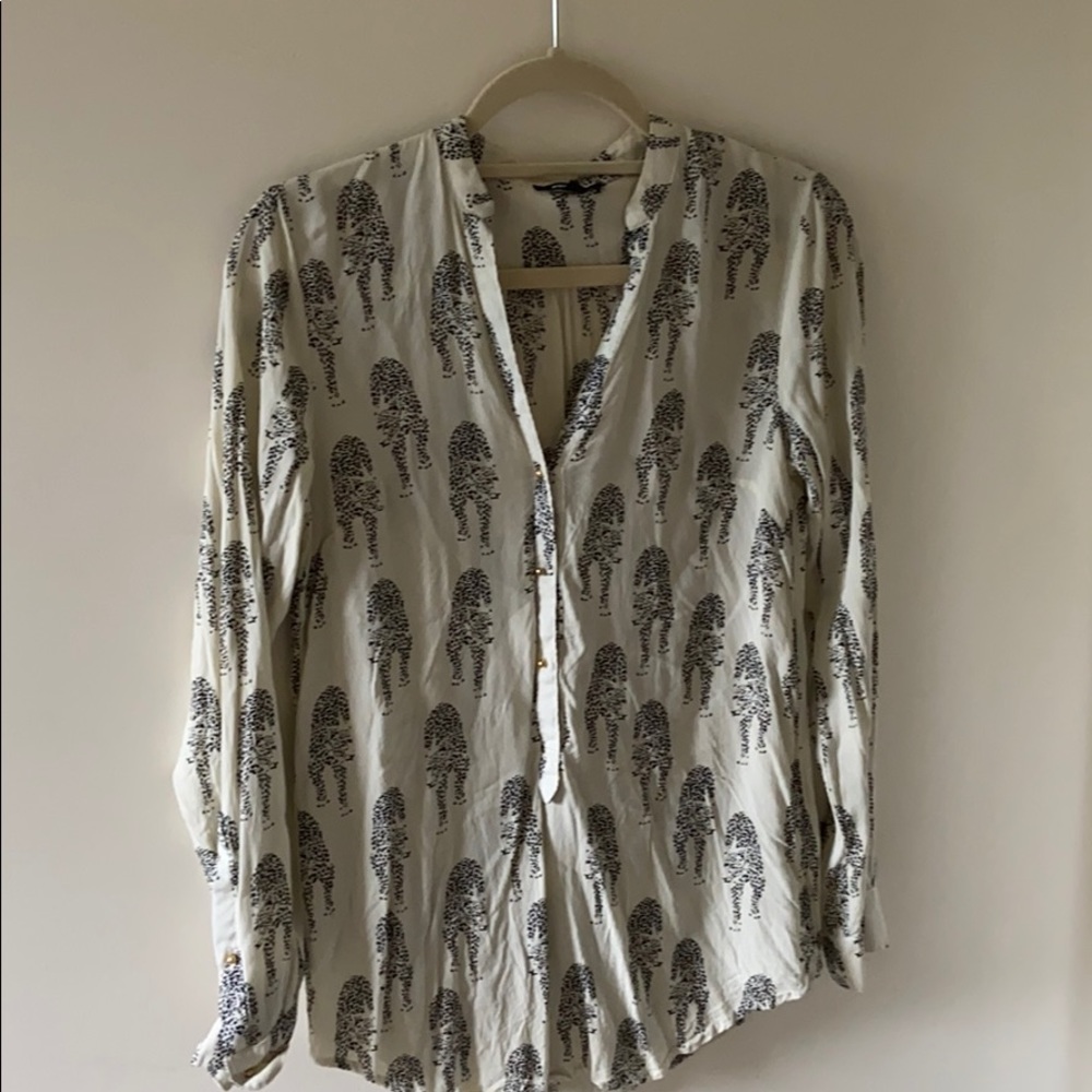 cheetah blouse